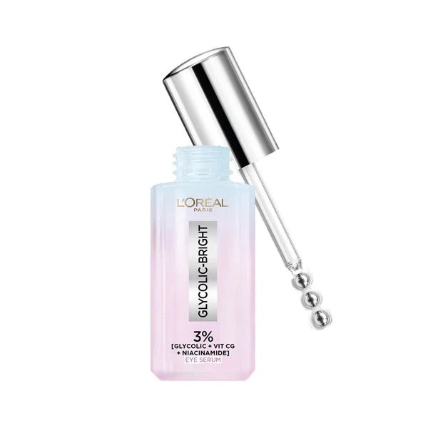 L'Oreal glycolic bright 3% glycolic acid dark circles eye serum 20ml