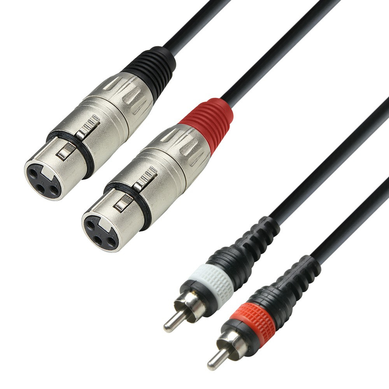 1_9f546a1a-26ad-493b-a1f9-eea6b0825908 Adam Hall Cables 3 STAR TFC 0300 - Twin Cable, Adam Hall® 2 XLR Female x 2 RCA, 3m