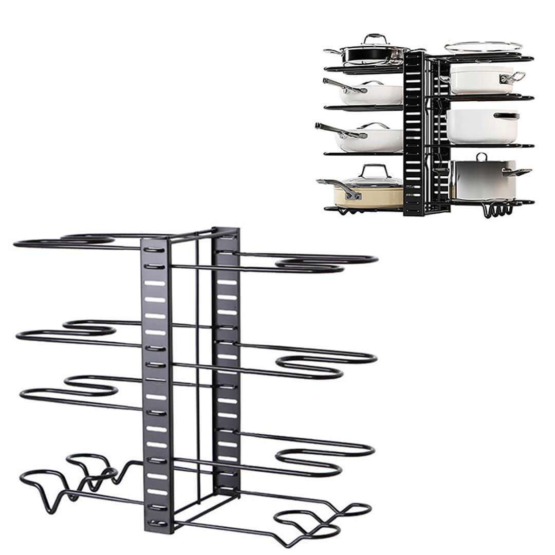 2-in-1-space-saving-adjustable-pot-pan-rack-12.jpg 2-in-1 Space-Saving Adjustable Pot & Pan Rack for Kitchen Storage - Image 1