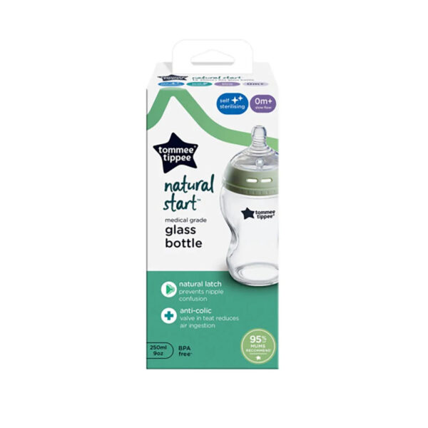 Natural Start Glass Baby Bottle – 250ml
