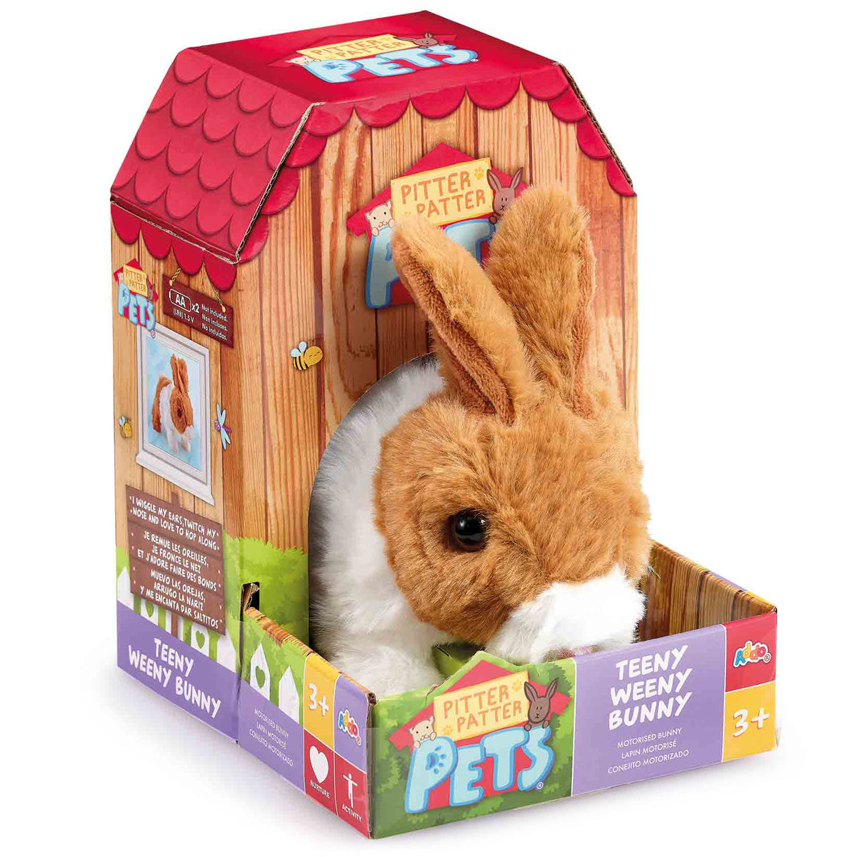 200545_9137d524-3f70-4e00-ad7d-773e24f8ba96 Pitter Patter Pets Brown Teeny Weeny Bunny Electronic Pet