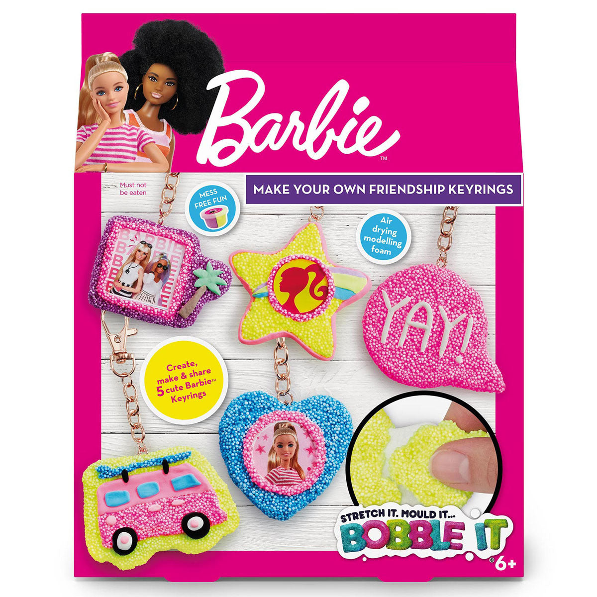 200545_bd7f738c-7d79-4a61-bbbb-3940d9f4d46d Barbie Bobble It Make Your Own Friendship Keyrings Craft Set