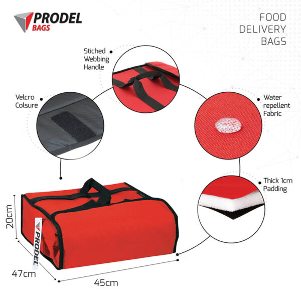 Pizza Delivery Bag Insulated Waterproof – DURA LIGHT 43-3 - Black
