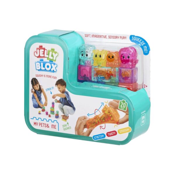 Jelly Blox My Pets and Me Toddler Sensory Building Set (20 Pieces)