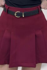 Skye Skort in Burgundy - Image 