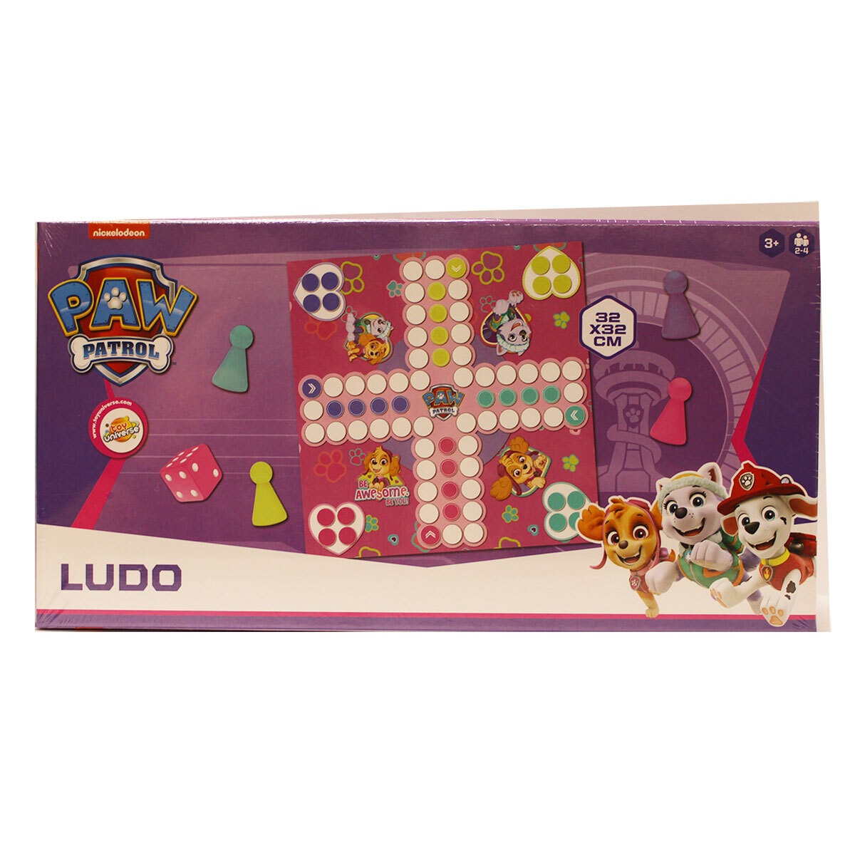 20TYGABO04PAW00-1_7e3ae289-9c6e-4c4d-81d9-8769915dac05 Paw Patrol Ludo Game - Pink