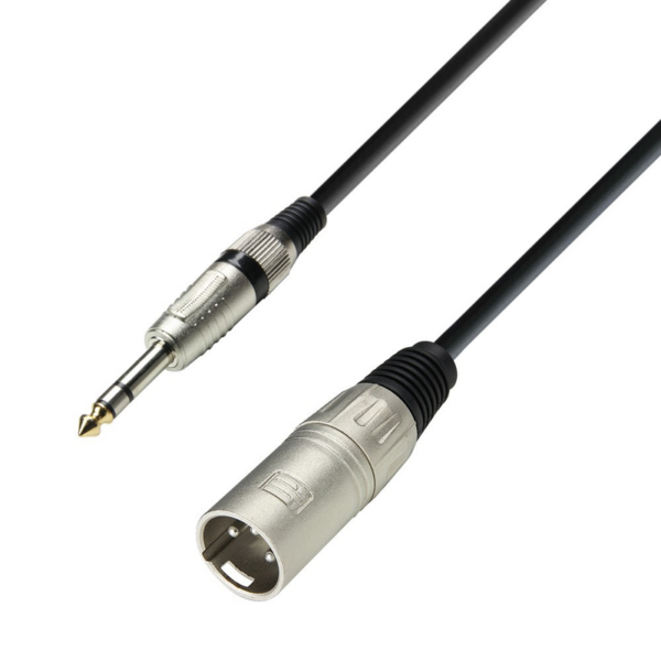 Adam Hall Cables 3 STAR BMV 0600 - Balanced Cable, Adam Hall® Microphone Cable XLR Male to 6.3 mm Jack TRS, 6 m