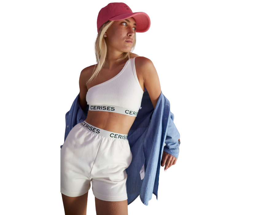 3 One Shoulder Crop Bra - Image 1