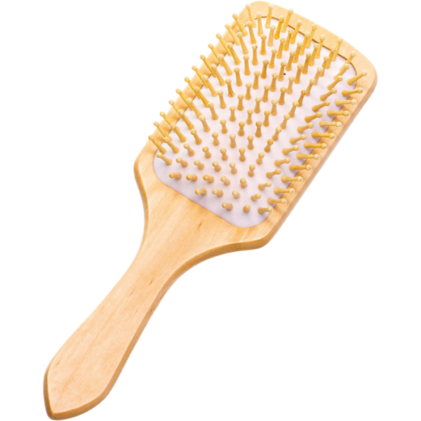 Wooden Hair Brush Big With Natural Bristles For All Hair Types