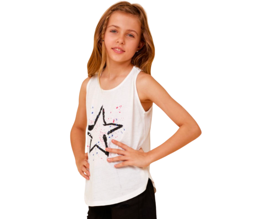 3 Racer Back Tank Star Paint - Image 1