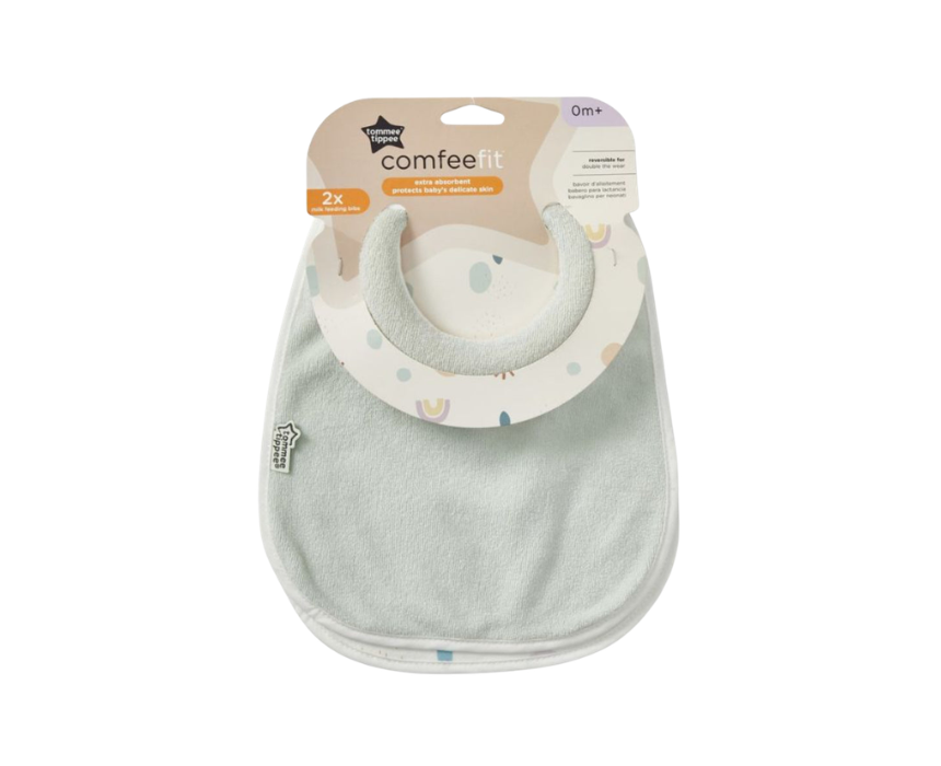 3 Tommee Tippee Comfee Fit Milk Feeding Bibs - Image 1