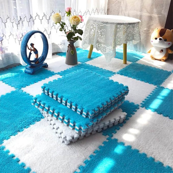 4-piece Plush Eva Foam Puzzle Floor Mat - 30 cm