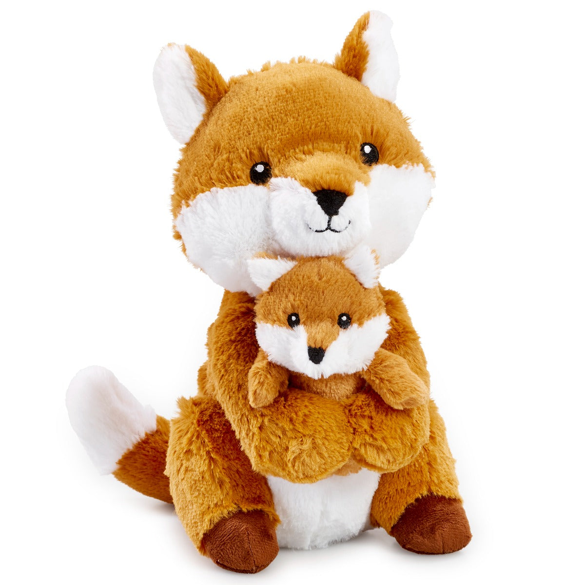 315-10214-I-1 Snuggle Buddies Mummy and Baby Fox Soft Toy