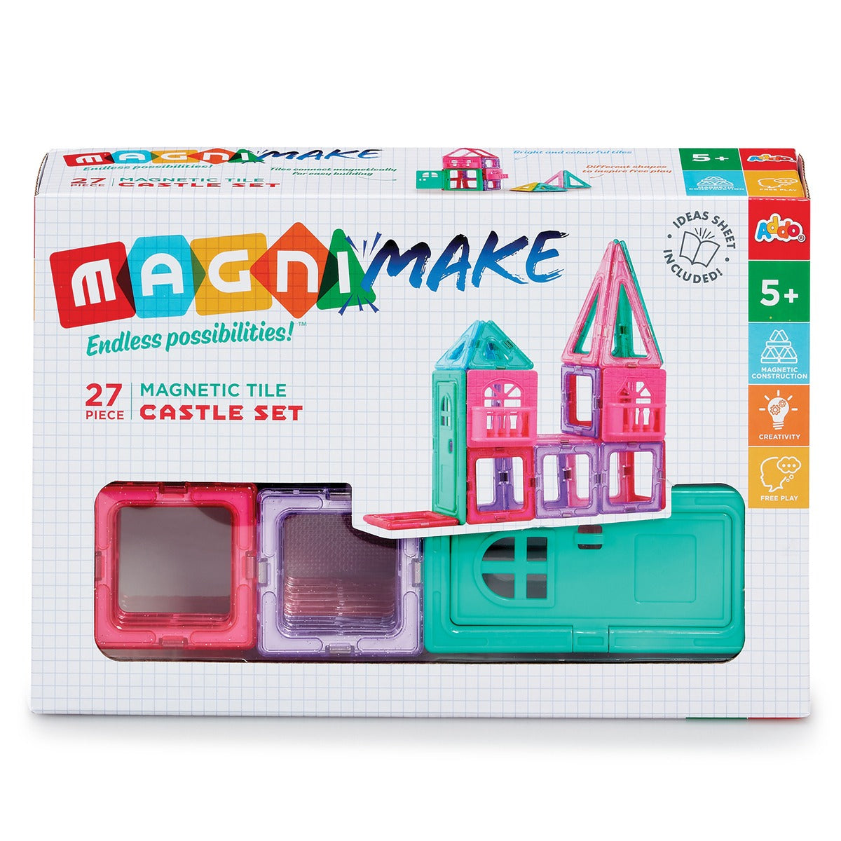 321-10104-B-1 Magnimake 27 Piece Castle Set