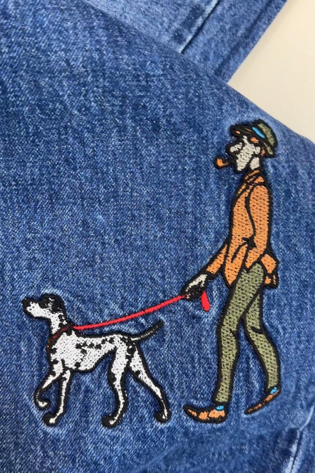 Embroidered Jeans in Blue - Image 