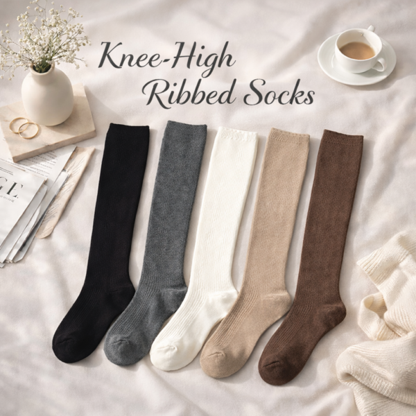 A. Knee High Ribbed socks