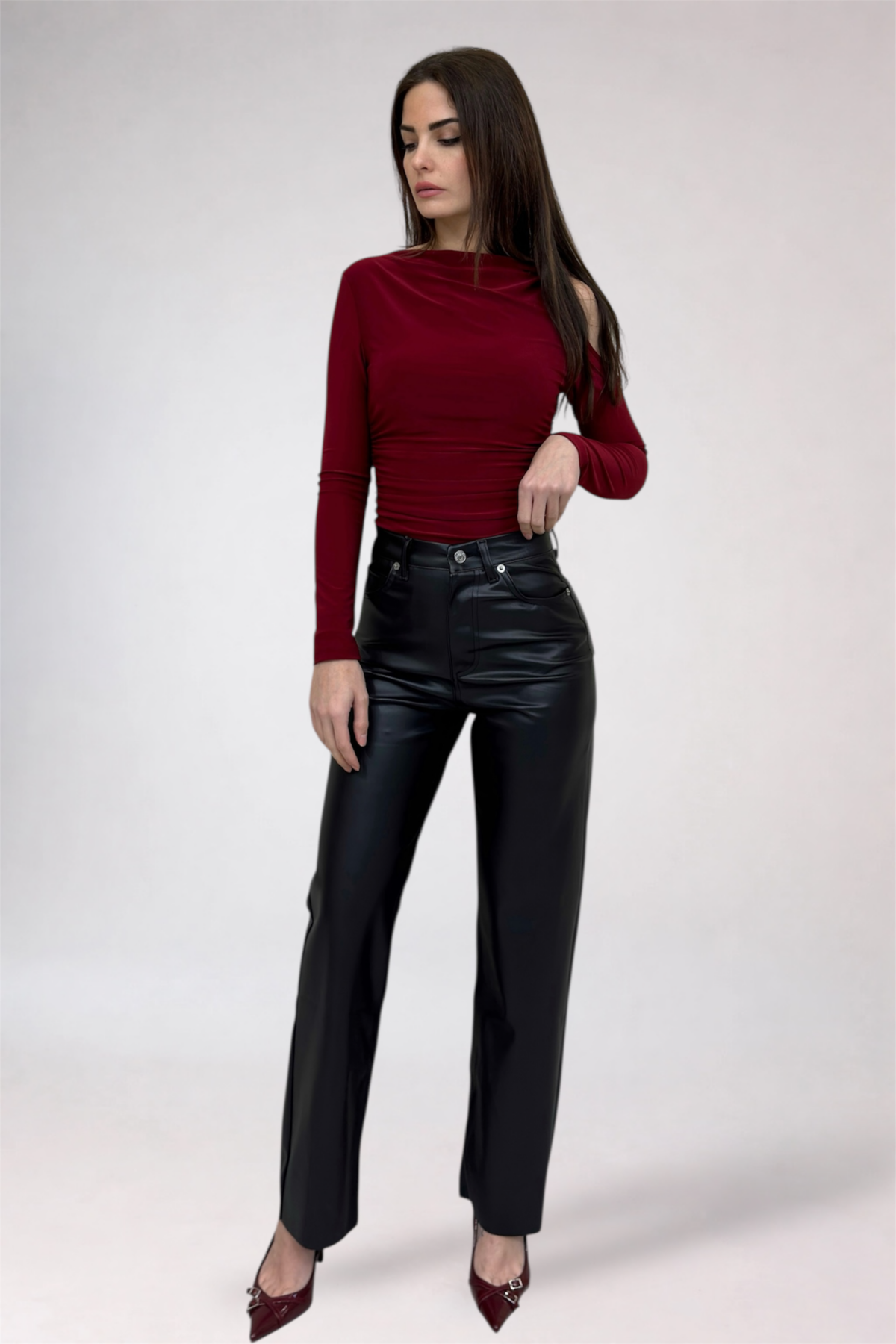 Leather Pants in Black - Image 