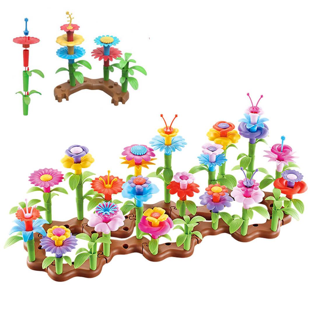 3_e7aea535-9d94-49dc-ac0a-c93cbfc02784.jpg Flower Garden Building Blocks - 148 pieces - Image 1