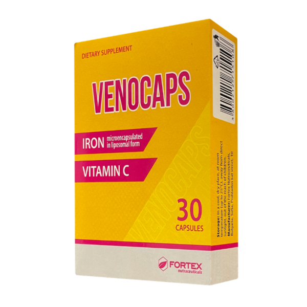 Venocaps Iron Vitamin C Capsules For Venous Circulation Support