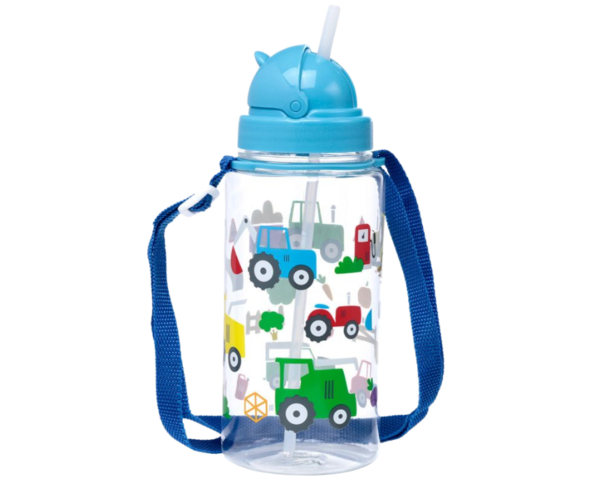 4 Tractors Kids Water Bottle - Image 1