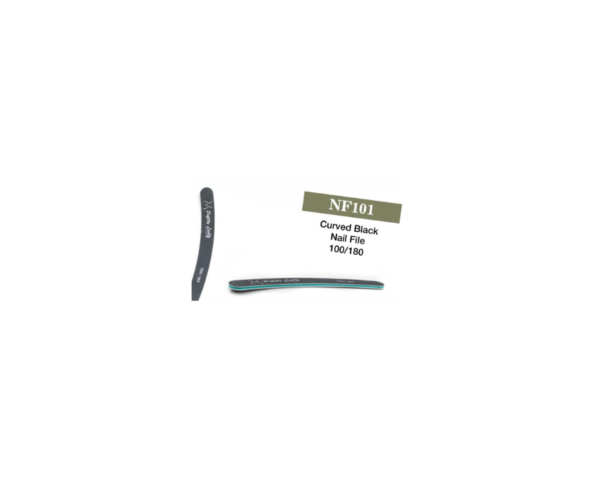 446 Curved Black Nail File Pretty Lady - Image 1
