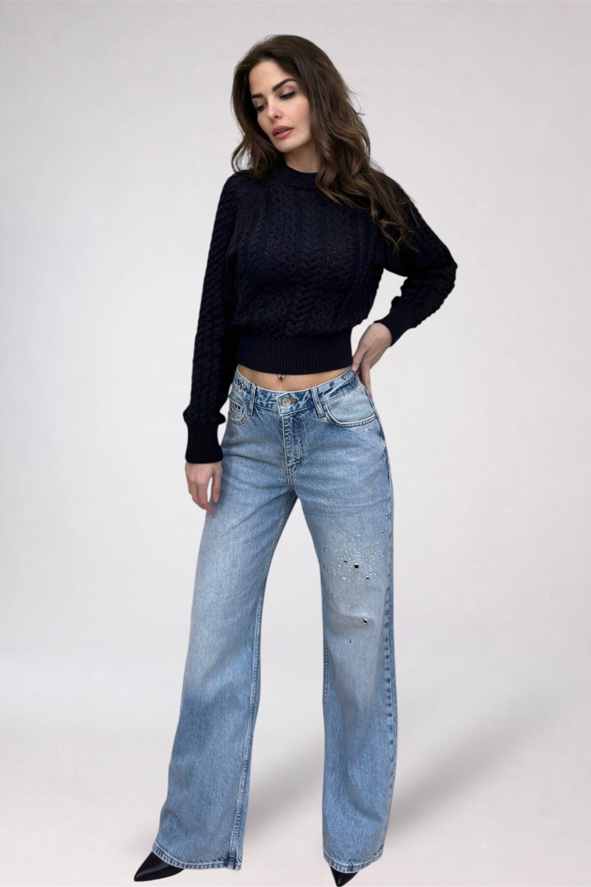 Daisy Sweater in Black - Image 