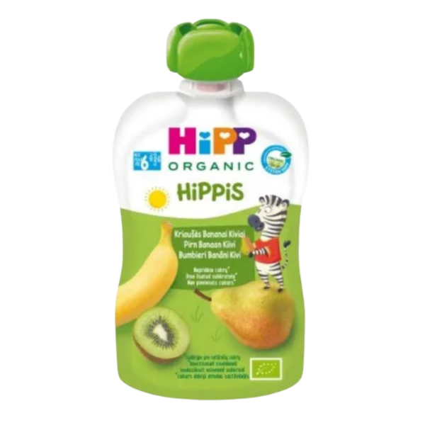 HiPP HiPPis Organic Kiwi In Pear Banana Fruit Pouch For Kids