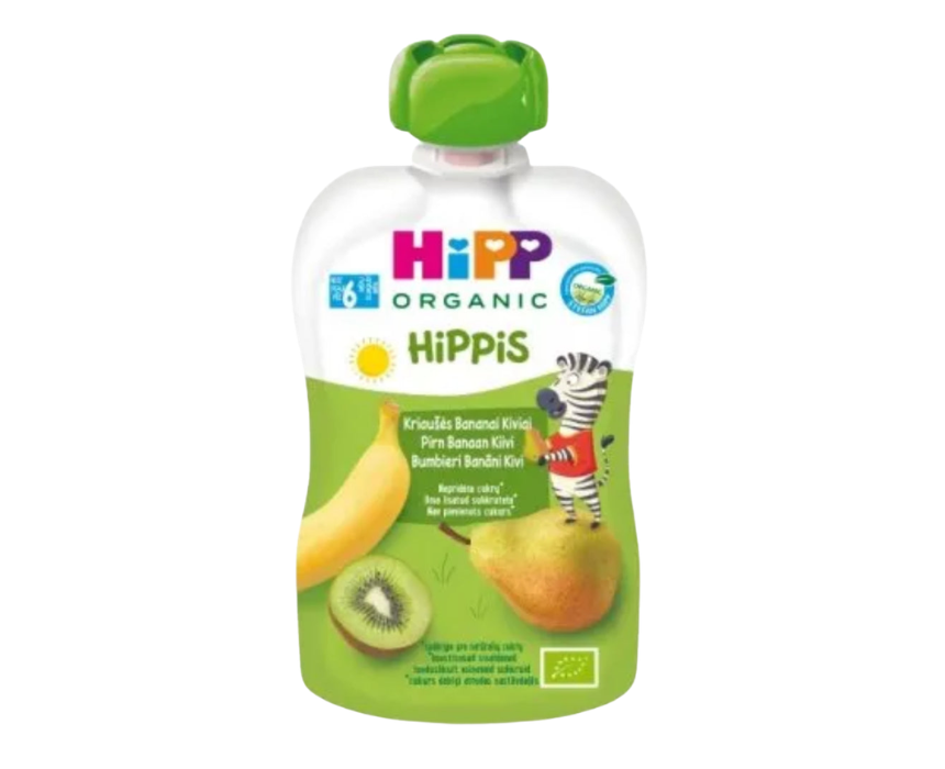 5 HiPP HiPPis Organic Kiwi In Pear Banana Fruit Pouch For Kids - Image 1