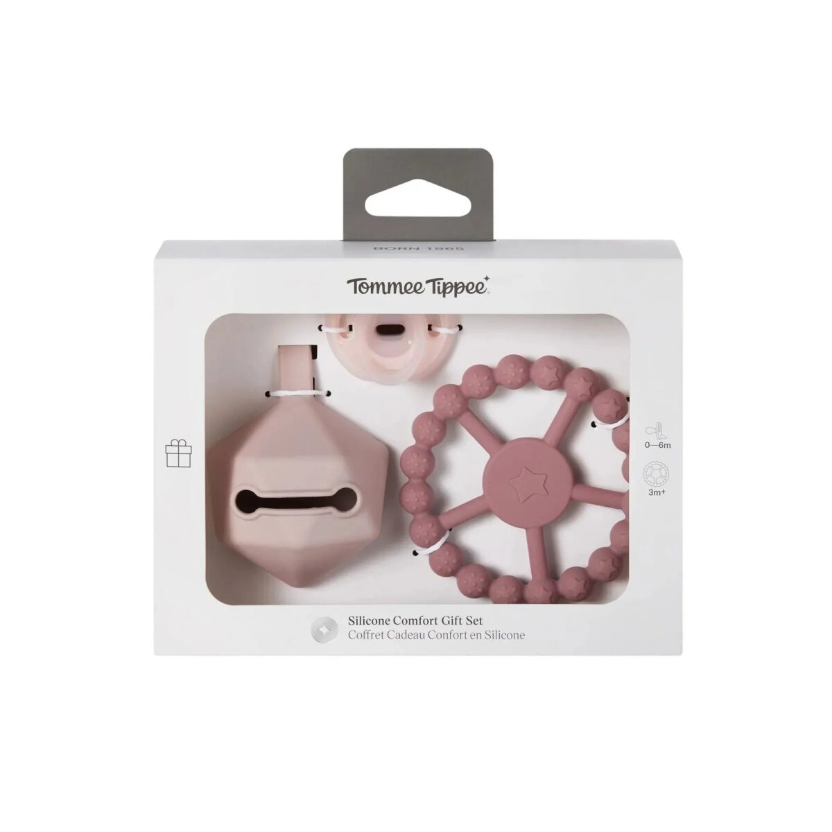 Silicone Comfort Gift Set Ultra-Light Soother Pink, 0-6m+