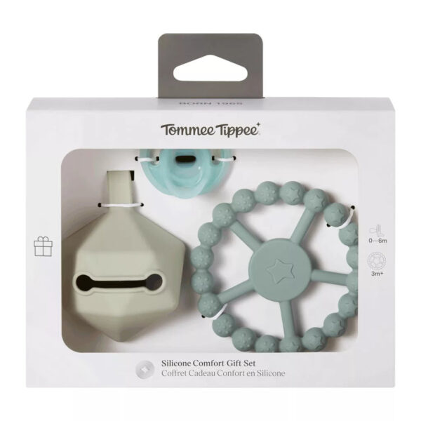 Silicone Comfort Gift Set Ultra-Light Soother Green, 0-6m+