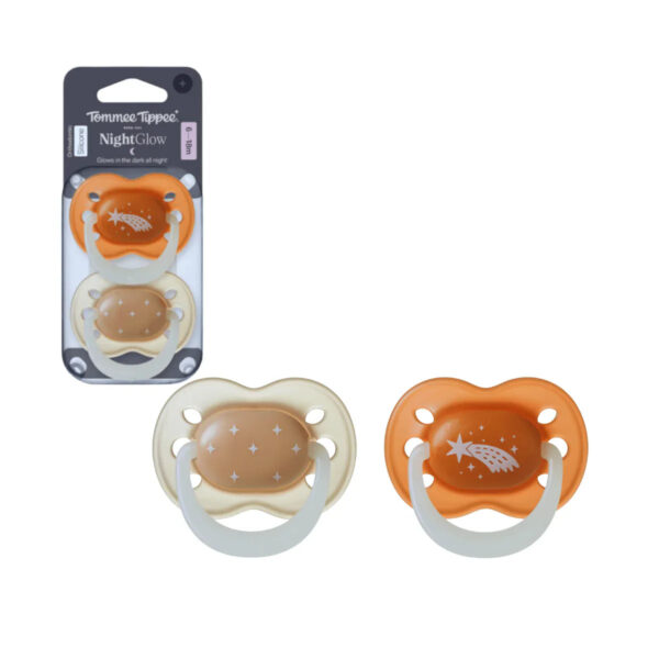 Night Time Soother 0-6m Pack of 2 Assorted