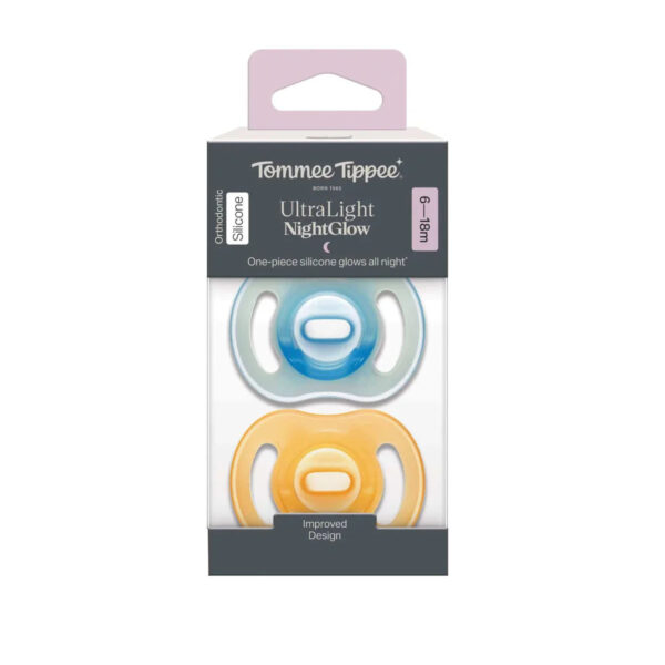 Ultra-light StayPut Night Glow Dummy 6-18m (2 Pack)