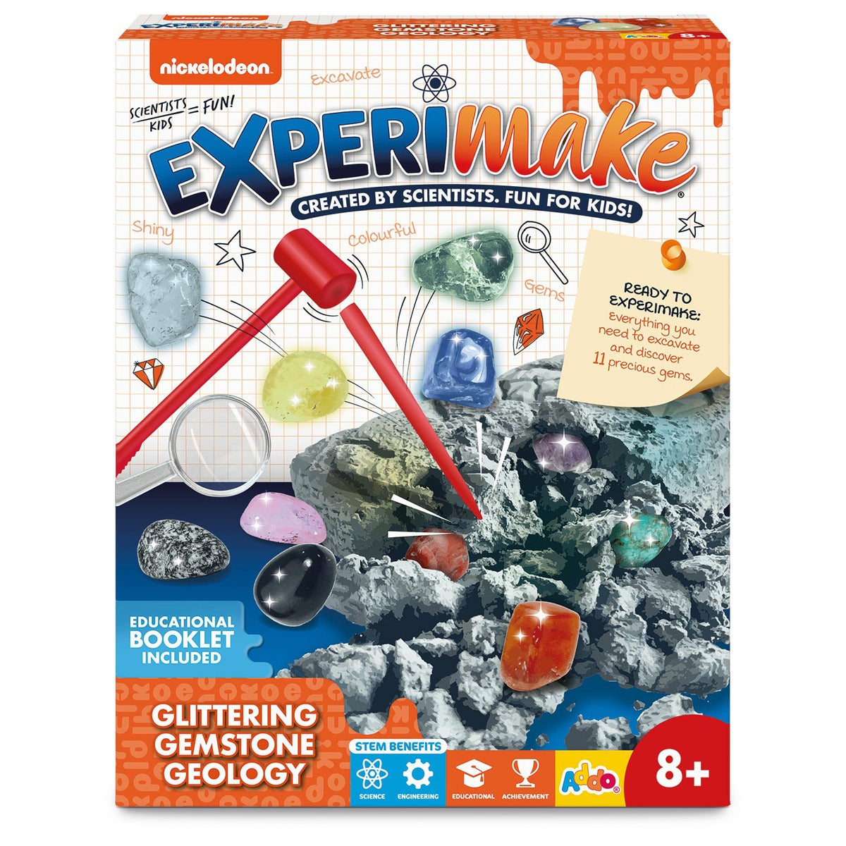 508.80_99bf16a8-6daa-49ea-b62f-a9cfe7070e87 Nickelodeon Experimake Gemstone Geology Science Kit