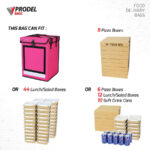 PRODEL Swift LT Food & Grocery Delivery Top Loading Back Pack Foldable With Hard Sides - Black - Image 