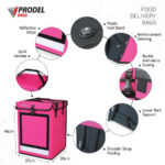 PRODEL Swift LT Food & Grocery Delivery Top Loading Back Pack Foldable With Hard Sides - Black - Image 