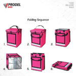PRODEL Swift LT Food & Grocery Delivery Top Loading Back Pack Foldable With Hard Sides - Black - Image 
