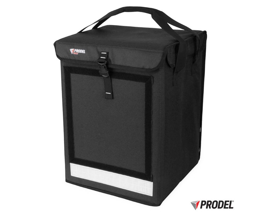 5413-SWIFT-LT-PLUS-Black-front-Main-1.jpg PRODEL Swift LT Food & Grocery Delivery Top Loading Back Pack Foldable With Hard Sides - Black - Image 1