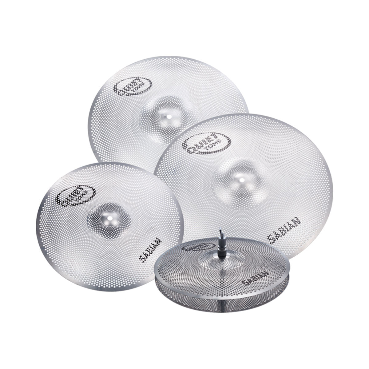 549 Sabian QTPC504 14-16-18-20 Quiet Tone Practice Cymbals Set