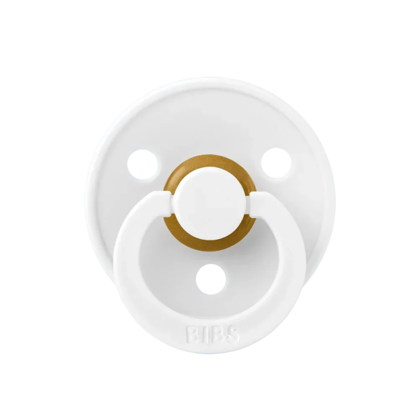 Colour Latex Pacifier — Size 1 (0-6m), 2 Pack, White
