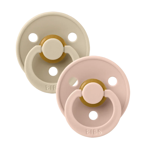 Colour Latex Pacifier — Size 1 (0-6m), 2 Pack, Vanilla Blush