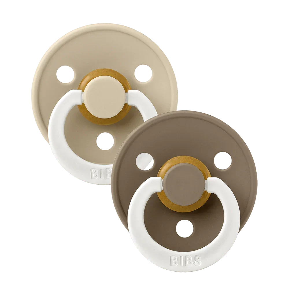 5713795210022-1_3340c17a-49fd-411f-8080-3fcdb3dd1112 Colour Glow Latex Pacifier — Size 1 (0-6m), 2 Pack, Vanilla Dark Oak