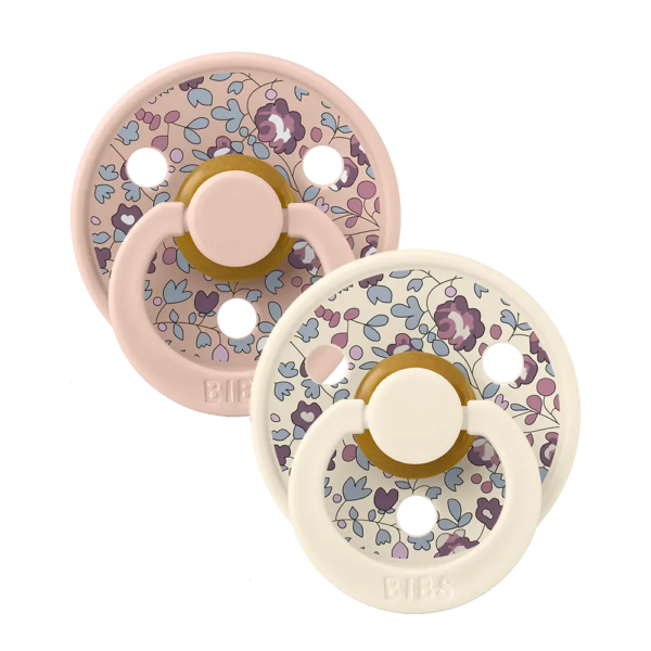 BIBS x Liberty Colour Latex Pacifier — Size 1 (0-6m), 2 Pack, Blush Mix