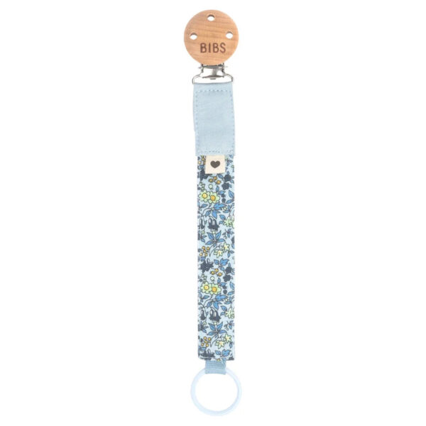 BIBS x Liberty Pacifier Clip — Chamomile Lawn Baby Blue