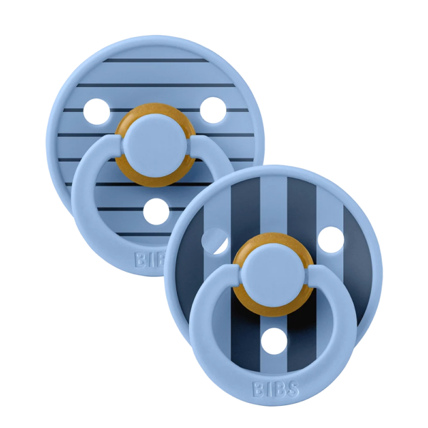 Studio Colour Latex Pacifier — Size 1 (0-6m), 2 Pack, Sky Blue Mix
