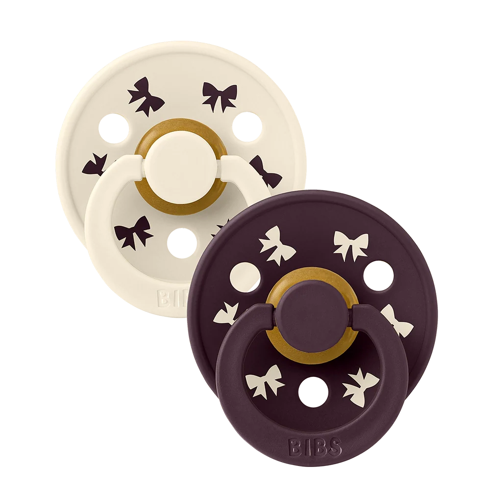 5713795272525-1_3c5445d5-28ee-45bb-8383-5cf806f53a1d Colour Holiday Latex Pacifier — Size 2 (6-18m), 2 Pack, Ivory Plum
