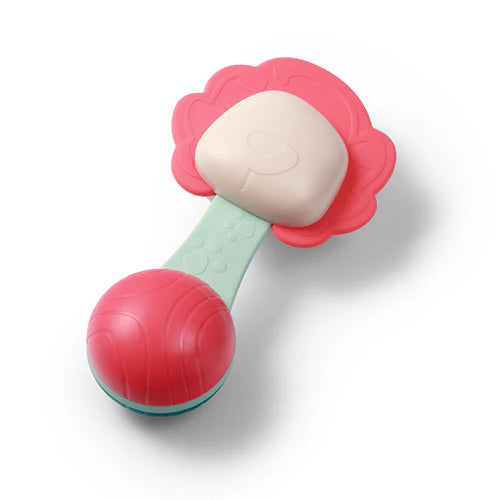 Rattle with Teether – Red
