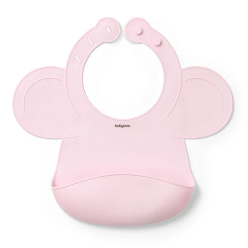 Silicone Bib with Adjustable Lock – Pink