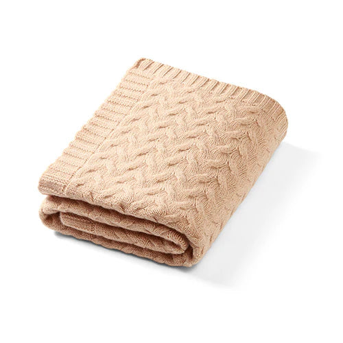 Merino Wool Blanket – Dark Beige
