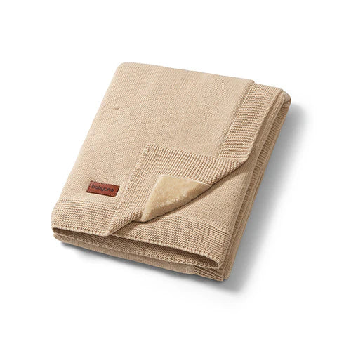 Cotton Blanket with Flannel Lining Brown