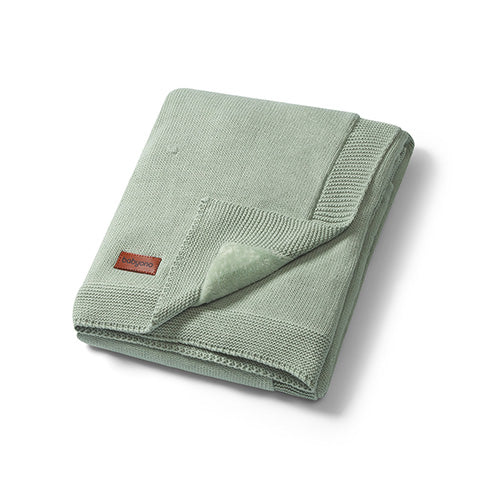 Cotton Blanket with Flannel Lining Green